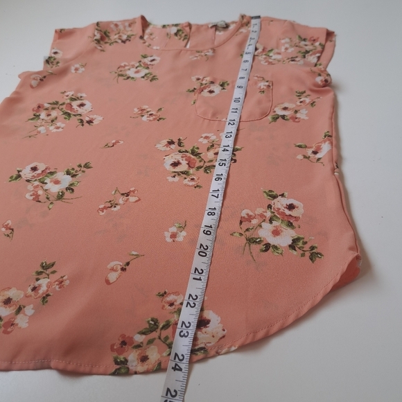 Lily White flowered blouse for women slim size S Polyester‎ - Picture 9 of 10